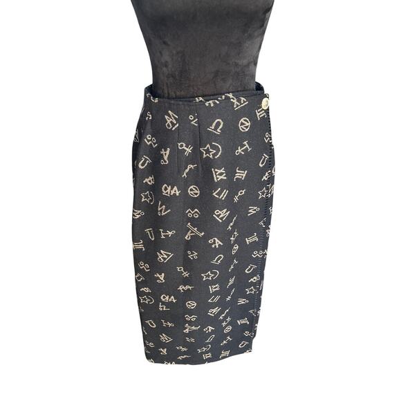 Pendleton Wool Zodiac Astrology Wrap Skirt Vintage Made USA Size 8 - Picture 6 of 8